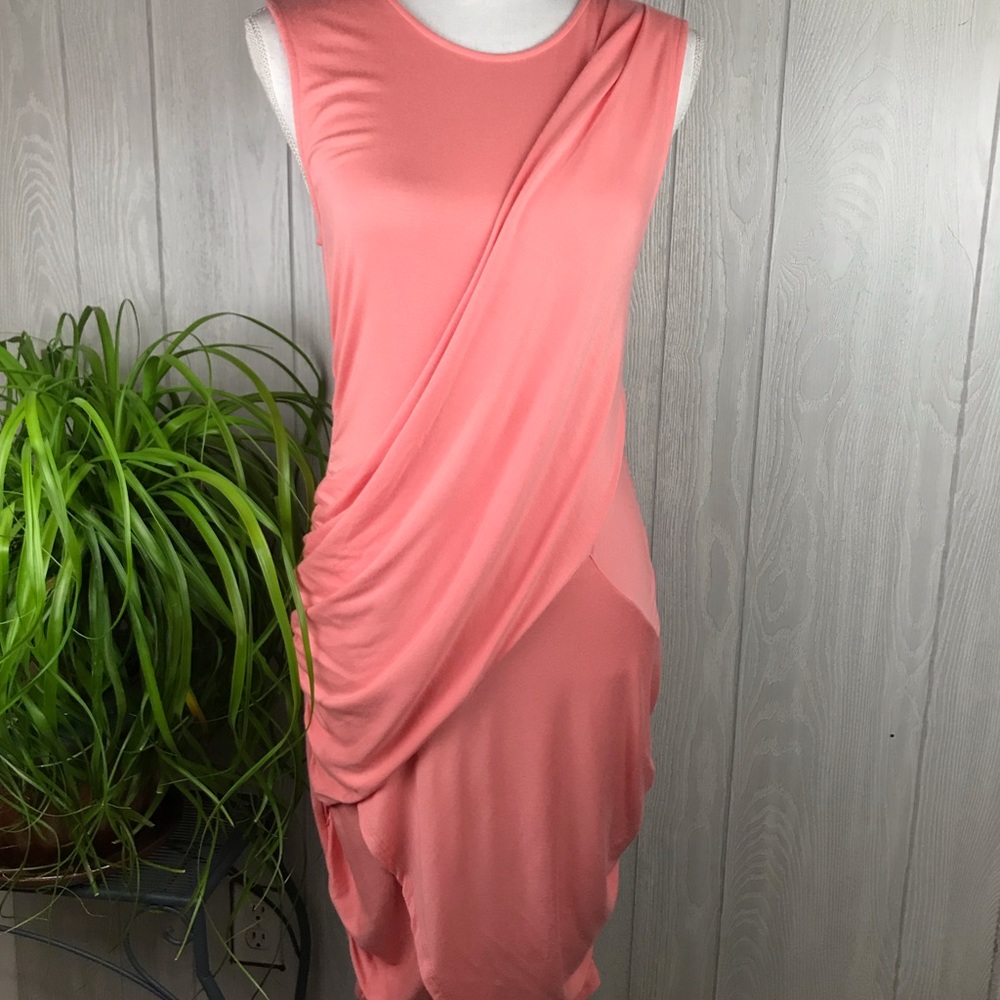 Michael Stars sleeveless crew neck bodycon dress